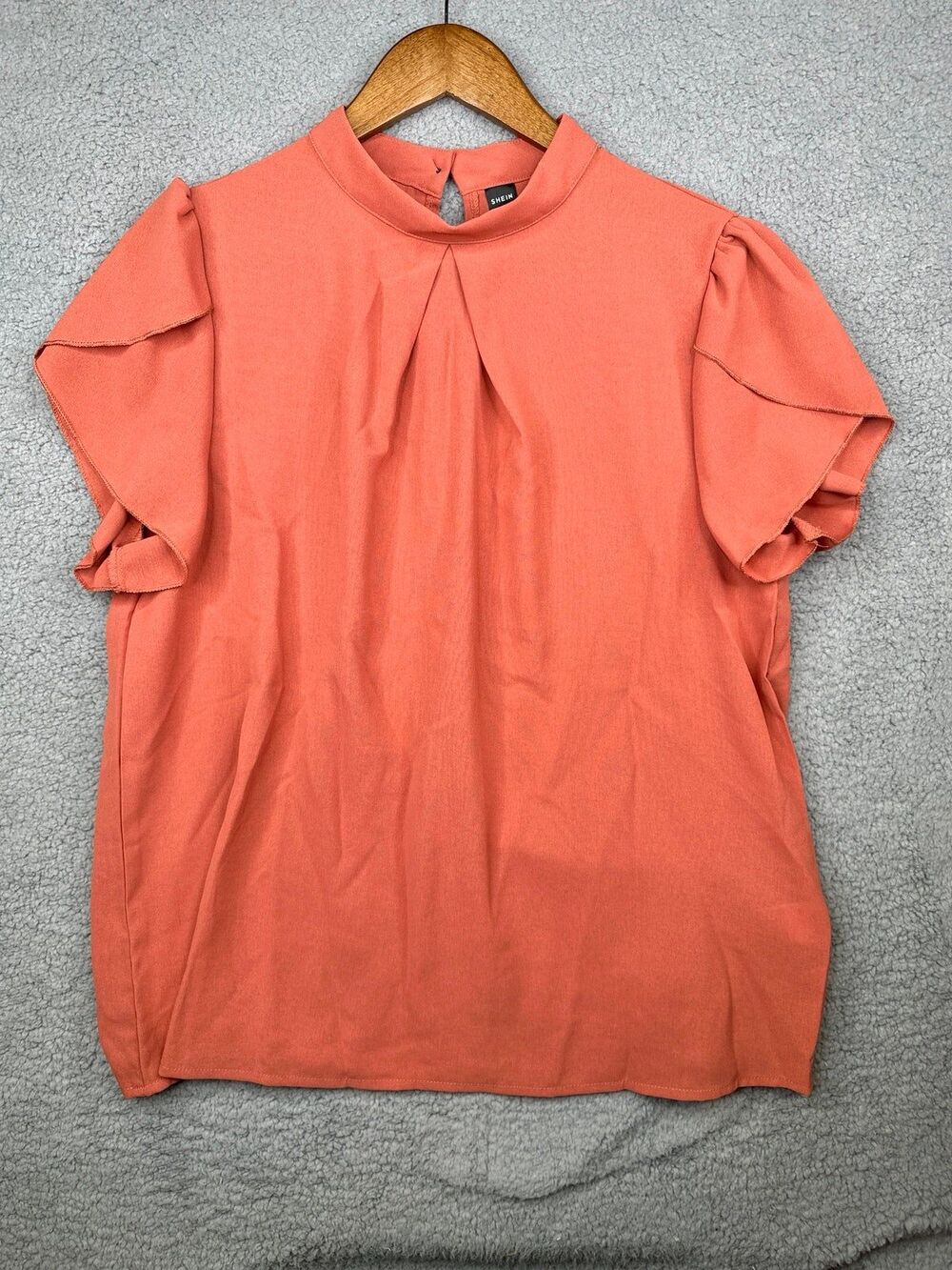 SHEIN Blouse NWOT xl cap sleeve mock neck
